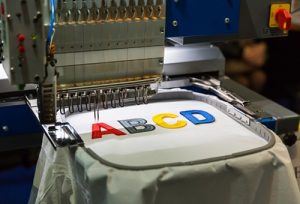 Embroidery on custom apparel